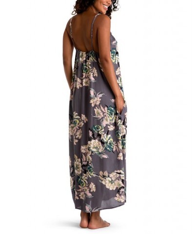 Women's Floral Print Maxi Dress Charcoal $39.00 Sleepwear