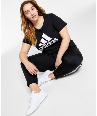 Women's Essentials Logo Cotton T-Shirt XS-4X Black/white $13.65 Tops