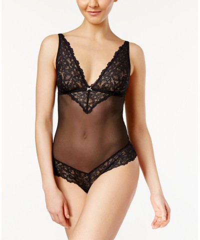 b. Charming Mesh and Lace Lingerie Bodysuit 936232 Blackened Pearl $17.20 Tops
