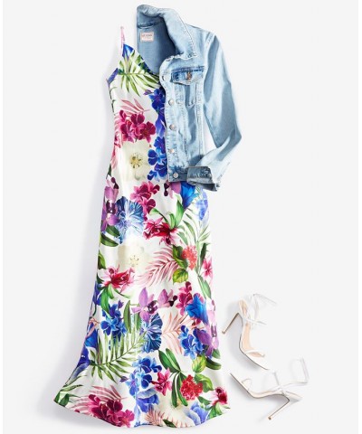 Women's Eco Akilina Printed Dress & Denim Trucker Jacket Aria Wash $69.56 Outfits