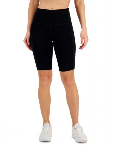 Womens 10" Bike Shorts Regular & Petite Black $12.02 Shorts