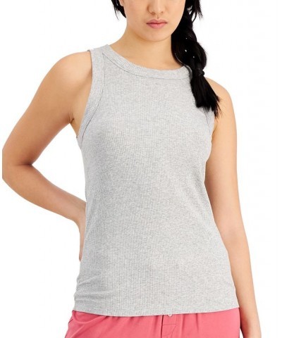 Women's High-Neck Pajama Tank Top Gray $10.42 Sleepwear