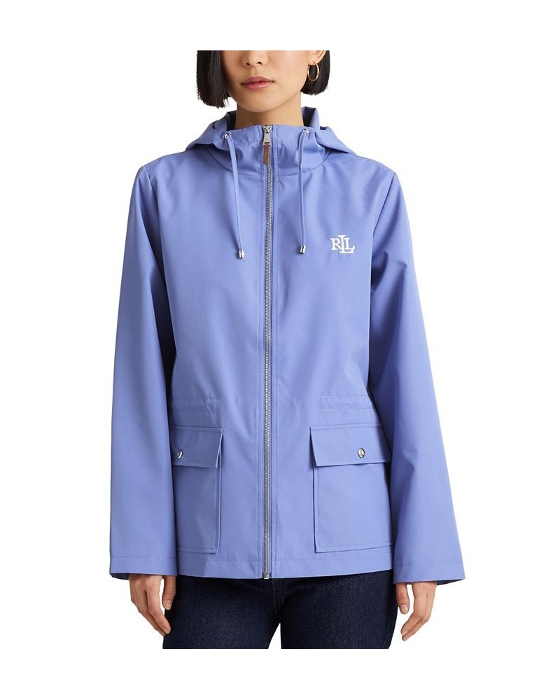 Women's Packable Full-Zip Anorak Windbreaker Blue $46.02 Coats