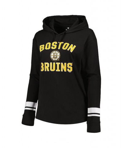 Women's Black Boston Bruins Colorblock Plus Size Pullover Hoodie Jacket Black $33.79 Jackets