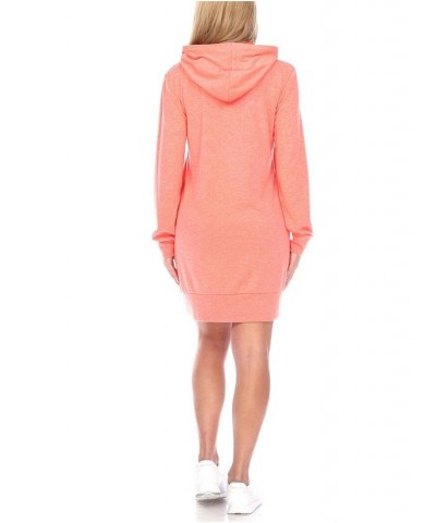 Women's Hoodie Sweatshirt Dress Light Pink $28.56 Dresses