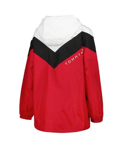 Women's Red White Detroit Red Wings Staci Half-Zip Windbreaker Jacket Red, White $54.00 Jackets