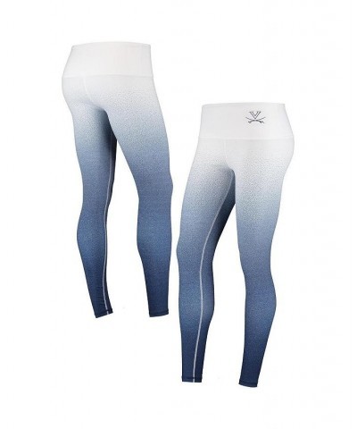 Women's White Navy Virginia Cavaliers Static Print Ombre Leggings White, Navy $35.74 Pants