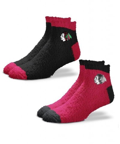 Women's Chicago Blackhawks 2-Pack Team Sleep Soft Socks Red $15.36 Socks