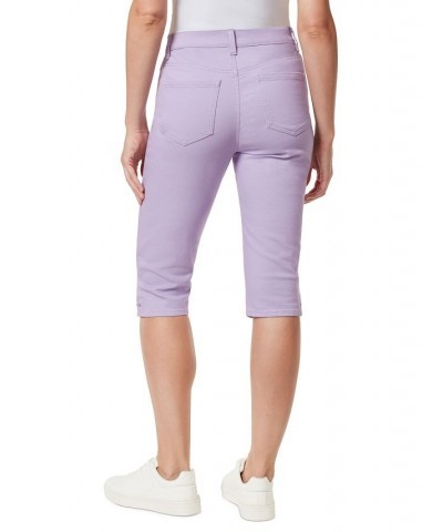Women's Amanda High-Rise Skimmer Capri Jeans Purple $33.92 Jeans