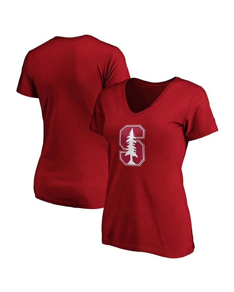 Plus Size Cardinal Stanford Cardinal Primary Logo V-Neck T-shirt Red $20.99 Tops