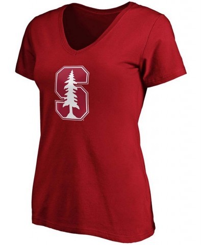 Plus Size Cardinal Stanford Cardinal Primary Logo V-Neck T-shirt Red $20.99 Tops