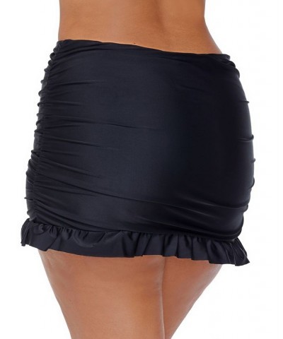 Trendy Plus Size Tiempo Tankini & Matching Bottoms Black $36.26 Swimsuits