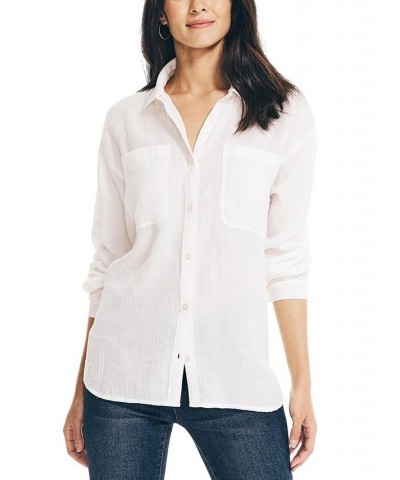 Women's Weekend Button-Down Shirt White $21.93 Tops