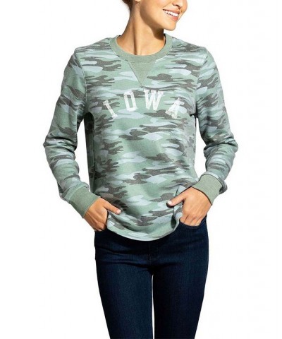 Women's Camo Iowa Hawkeyes Comfy Pullover Sweatshirt Camo $35.99 Sweatshirts