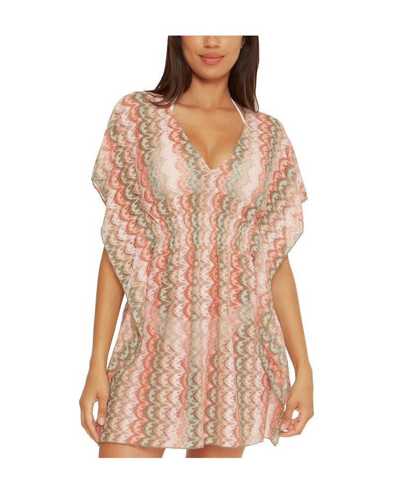 Women's Solstice Crocheted Cover-Up Tunic Cameo Multi $42.14 Swimsuits