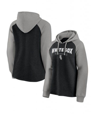 Women's Branded Black and Gray Chicago White Sox Recharged Raglan Pullover Hoodie Black, Gray $30.00 Sweatshirts