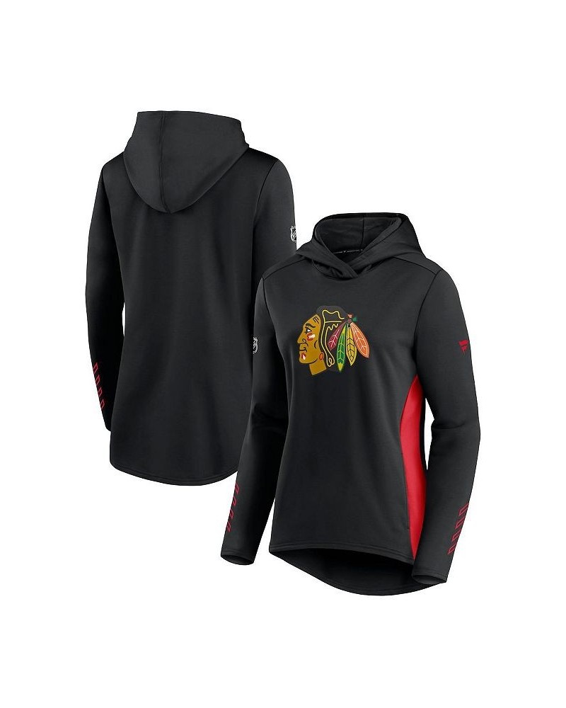 Women's Branded Black and Red Chicago Blackhawks Authentic Pro Locker Room Pullover Hoodie Black, Red $42.30 Sweatshirts