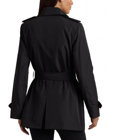Women's Double-Breasted Trench Coat Black $52.54 Coats