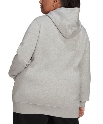 Plus Size Fleece Hoodie Gray $29.21 Sweatshirts