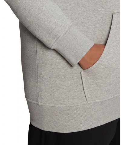 Plus Size Fleece Hoodie Gray $29.21 Sweatshirts