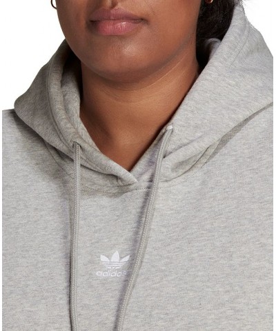 Plus Size Fleece Hoodie Gray $29.21 Sweatshirts