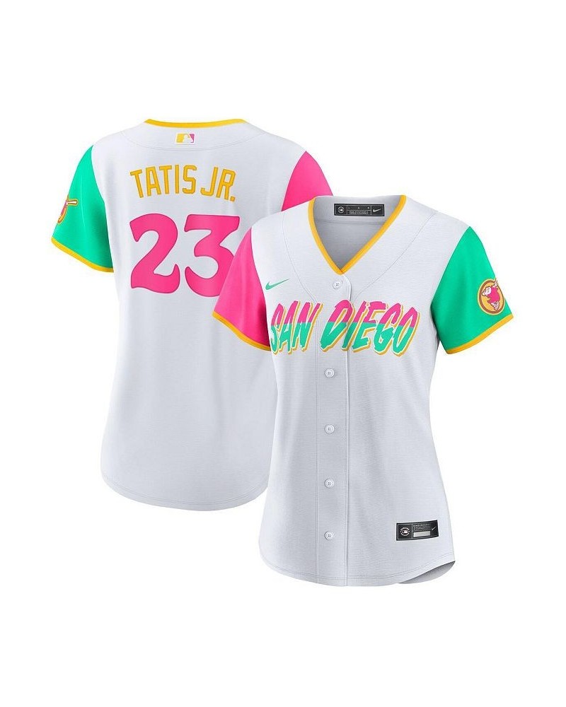 Women's Fernando Tatis Jr. White San Diego Padres 2022 City Connect Replica Player Jersey White $74.80 Jersey