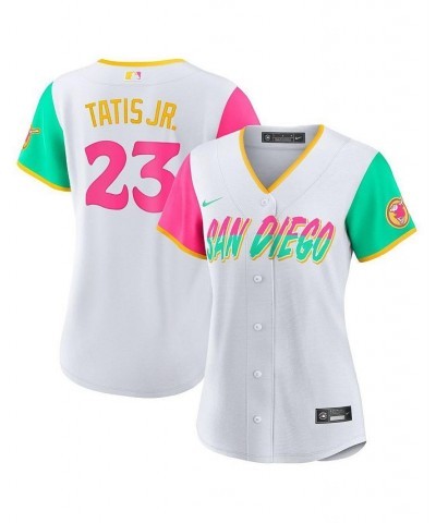 Women's Fernando Tatis Jr. White San Diego Padres 2022 City Connect Replica Player Jersey White $74.80 Jersey