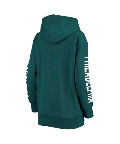 Women's Midnight Green Philadelphia Eagles Extra Point Pullover Hoodie Green $38.49 Sweatshirts