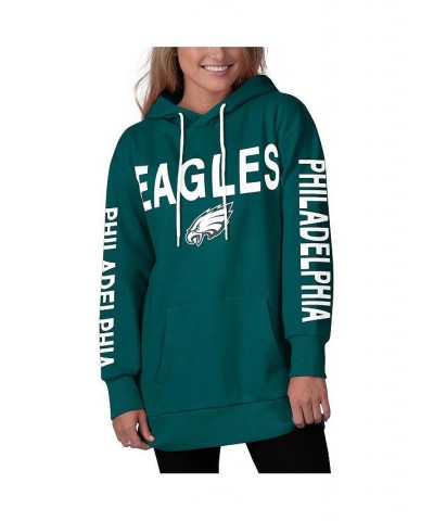 Women's Midnight Green Philadelphia Eagles Extra Point Pullover Hoodie Green $38.49 Sweatshirts