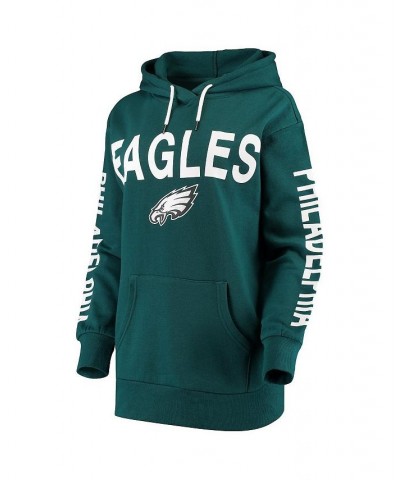 Women's Midnight Green Philadelphia Eagles Extra Point Pullover Hoodie Green $38.49 Sweatshirts