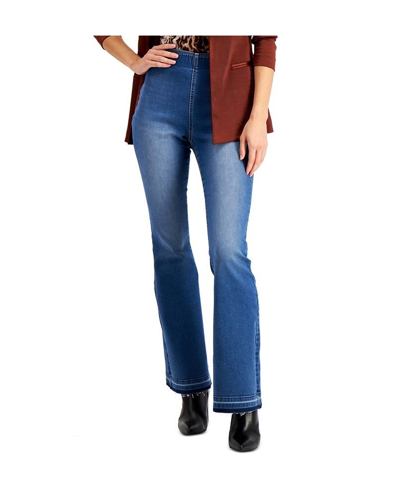 Women's High Rise Pull-On Flare Jeans Light Wash $26.54 Jeans