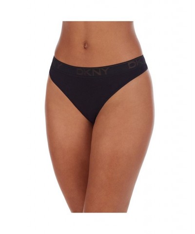 Women's Cotton Thong DK8821 Black $10.49 Panty