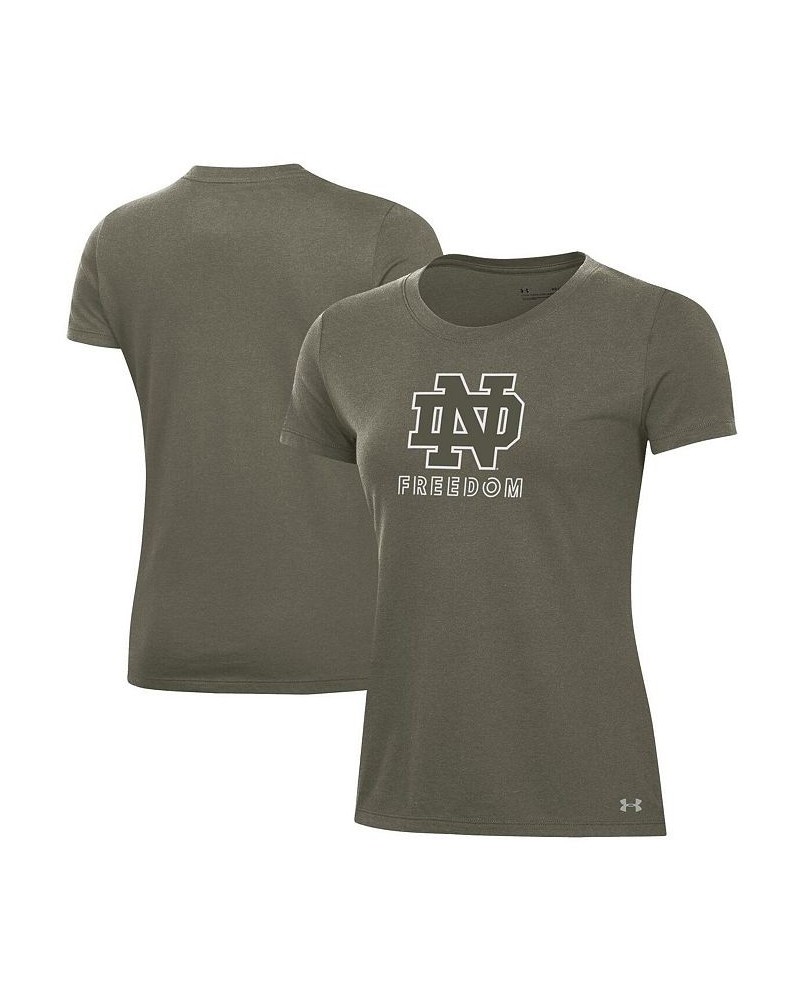 Women's Olive Notre Dame Fighting Irish Freedom Performance T-shirt Olive $22.79 Tops