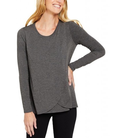 Crewneck Nursing T-Shirt Grey $16.80 Tops