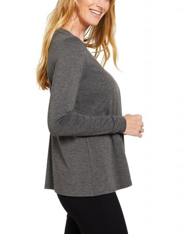 Crewneck Nursing T-Shirt Grey $16.80 Tops