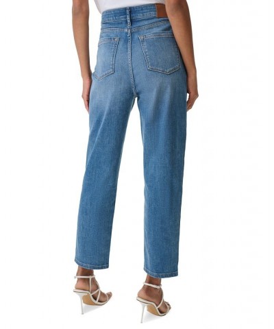 Women's Imitation Pearl Denim Jeans Coastal Blue $51.62 Jeans