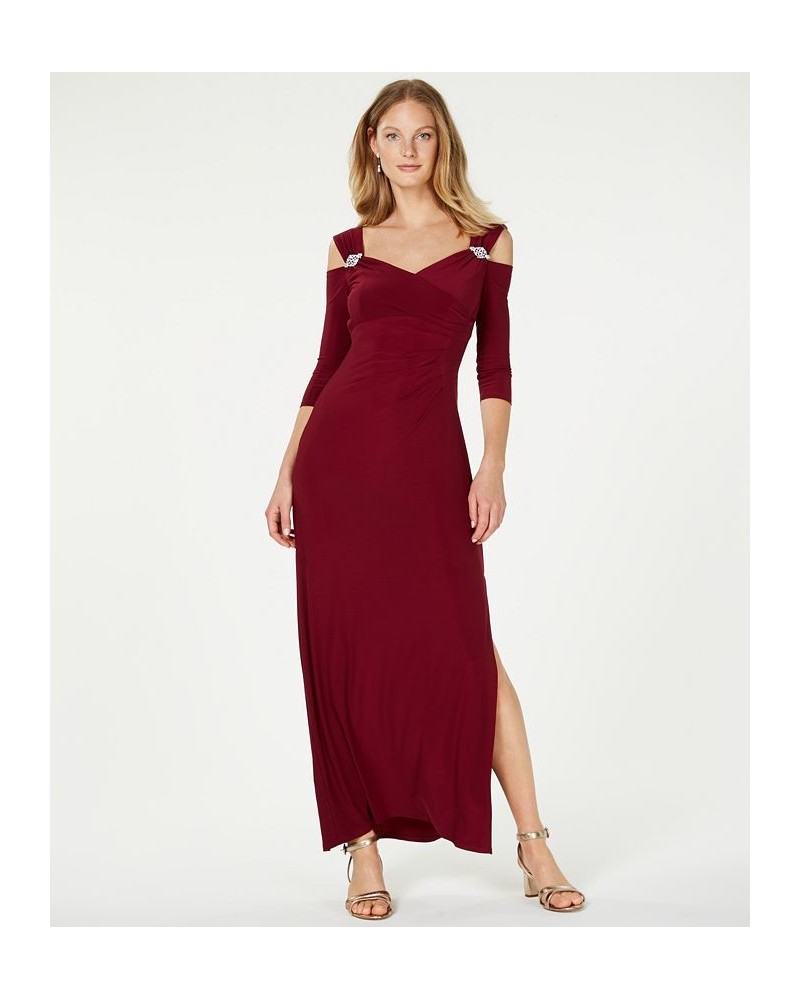 Cold-Shoulder Gown Red $44.55 Dresses