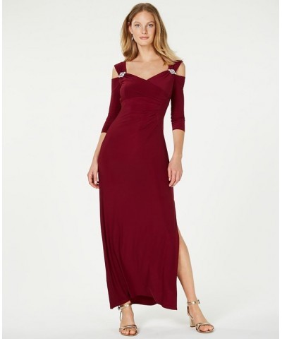 Cold-Shoulder Gown Red $44.55 Dresses