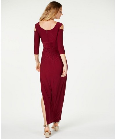 Cold-Shoulder Gown Red $44.55 Dresses