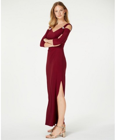 Cold-Shoulder Gown Red $44.55 Dresses