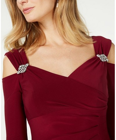 Cold-Shoulder Gown Red $44.55 Dresses