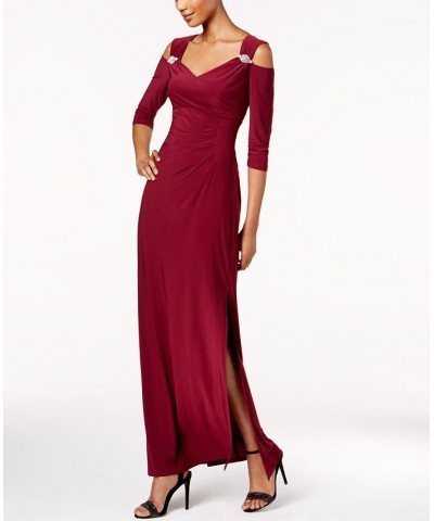 Cold-Shoulder Gown Red $44.55 Dresses