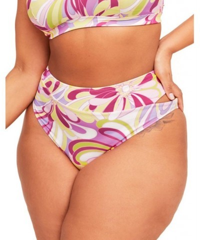 Darby Women's Plus-Size Swimwear High-Waist Bikini Bottom Pink $10.48 Swimsuits