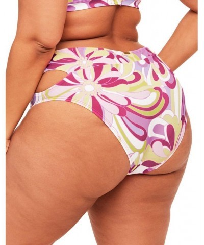 Darby Women's Plus-Size Swimwear High-Waist Bikini Bottom Pink $10.48 Swimsuits