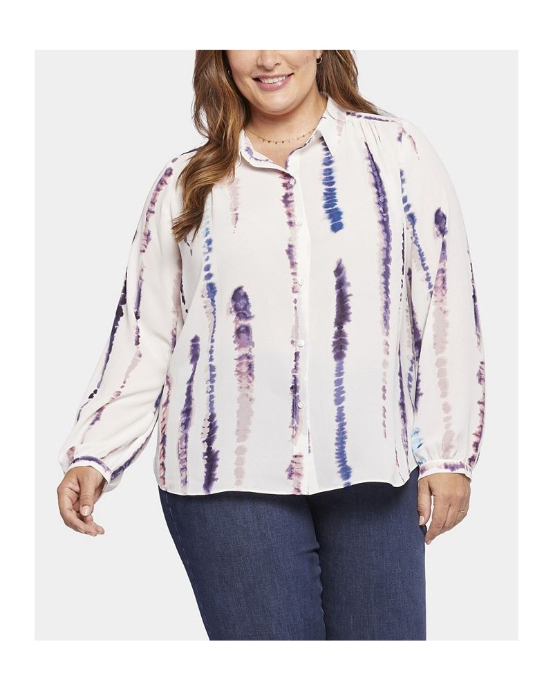 Plus Size Modern Collared Blouse Franklin Stripe $30.72 Tops