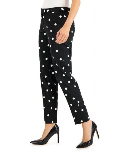 Women's Dot-Print Straight-Leg Pants Anne Black/anne White $49.50 Pants