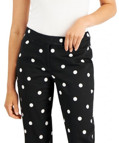 Women's Dot-Print Straight-Leg Pants Anne Black/anne White $49.50 Pants