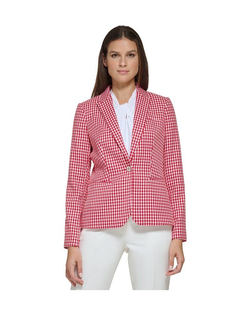 Women's Blazer Top & Sailor-Button Pantsuit Scarlet/Ivory $81.12 Pants