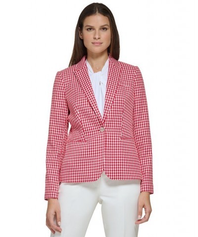 Women's Blazer Top & Sailor-Button Pantsuit Scarlet/Ivory $81.12 Pants