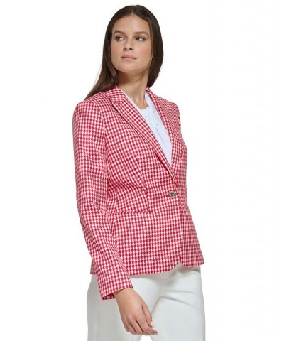 Women's Blazer Top & Sailor-Button Pantsuit Scarlet/Ivory $81.12 Pants